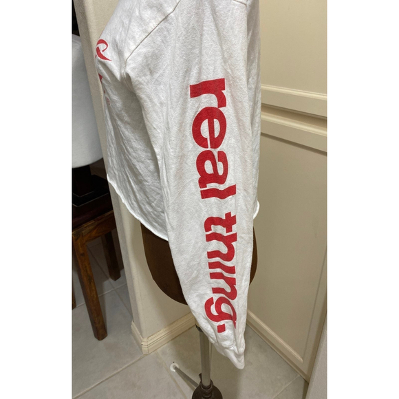 Coca Cola Its The Real Thing Crop Top Long Sleeve T Shirt - Picture 4 of 7